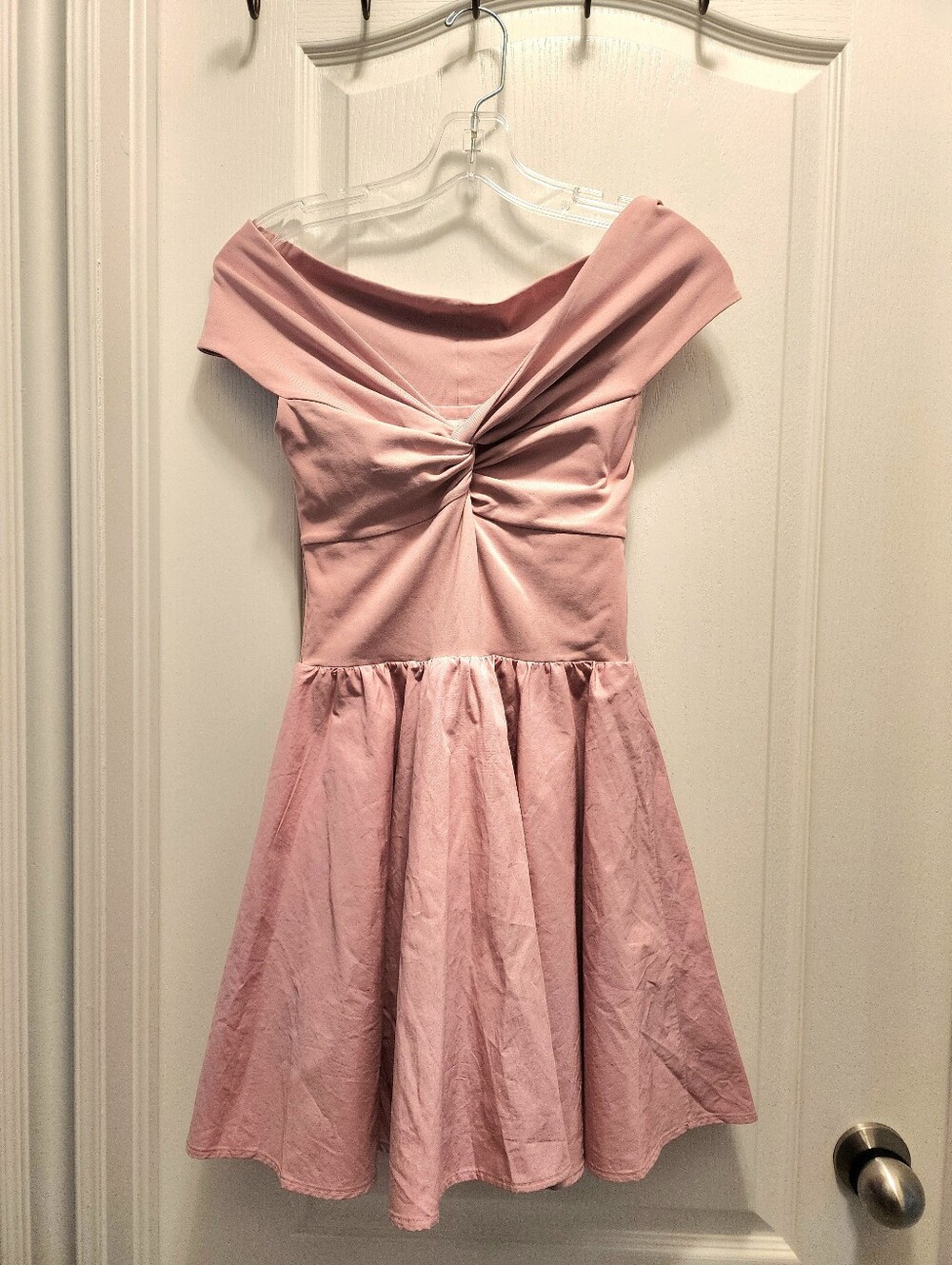 Babaton Dusty Pink One-Shoulder Fit & Flare Dress